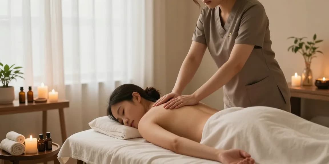 Relaxation massage experience showcasing 수원출장안마 in a tranquil spa setting with calming elements.