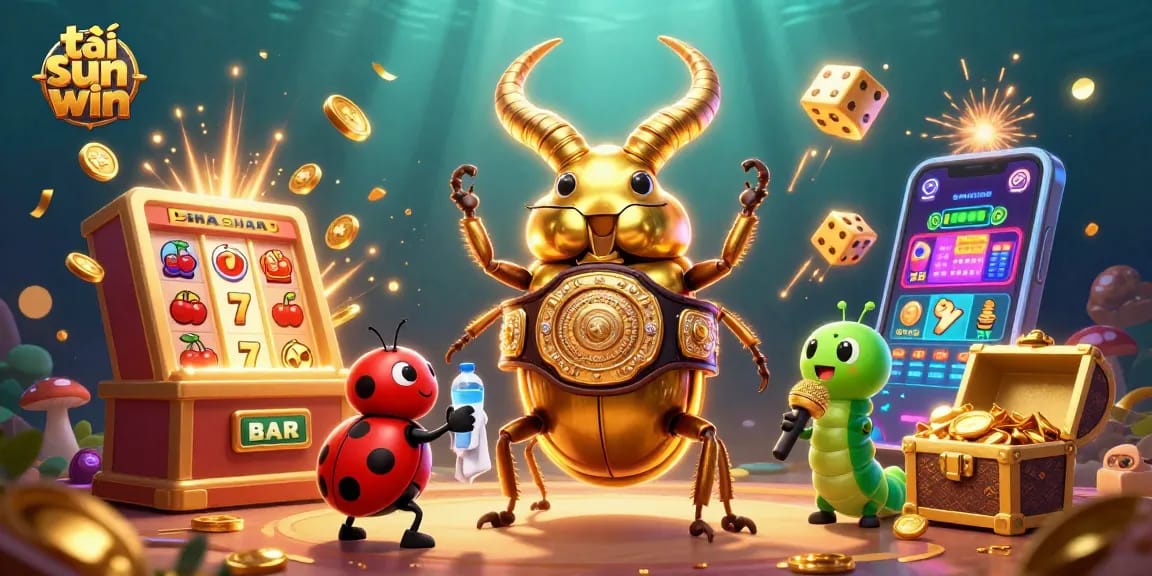 Engage with thrilling tải sun win gaming experience in vibrant casino-themed 3D illustration.