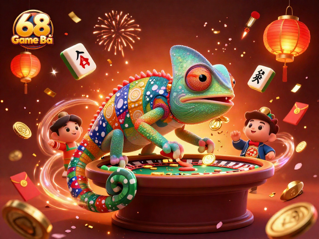 Engage in thrilling moments with 68 Game Bài featuring a vibrant casino scene full of rewards and excitement.