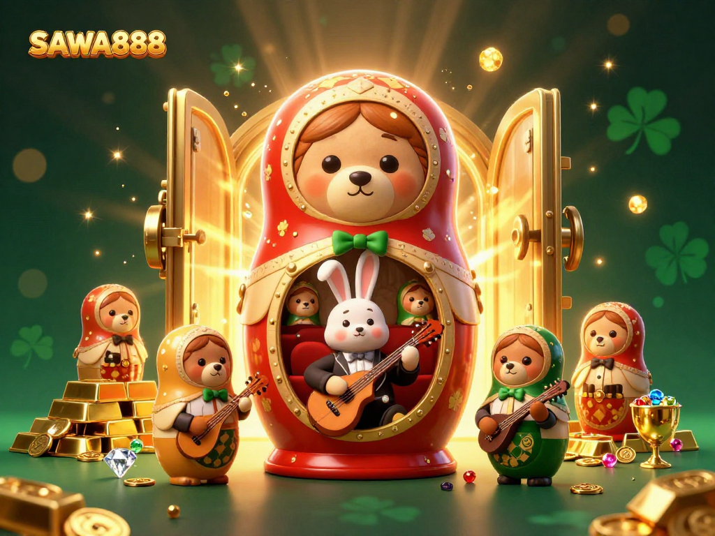 Spin to win at SAWA888 with vibrant 3D casino-themed illustration showcasing excitement and fortune.