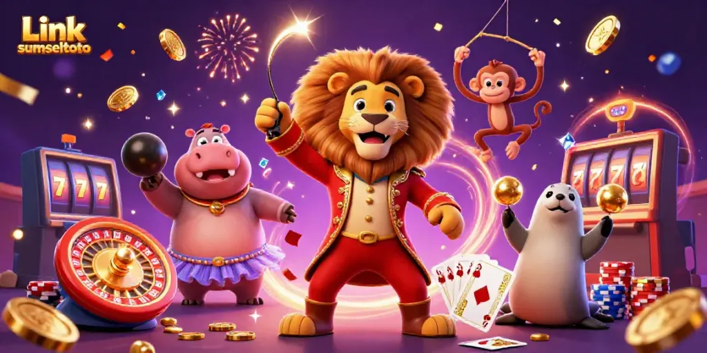 Experience excitement at Link sumseltoto, featuring vibrant casino characters and winning elements.