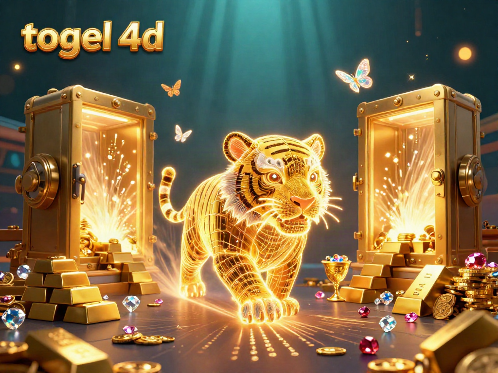 Experience thrilling winnings in togel 4d with a dazzling casino scene featuring vibrant treasures and characters.