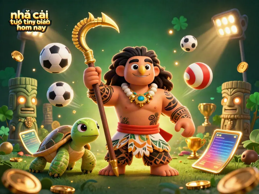 Engaging scene showing nhà cái trực tuyến uy tín hôm nay with vibrant characters and dynamic sports elements.