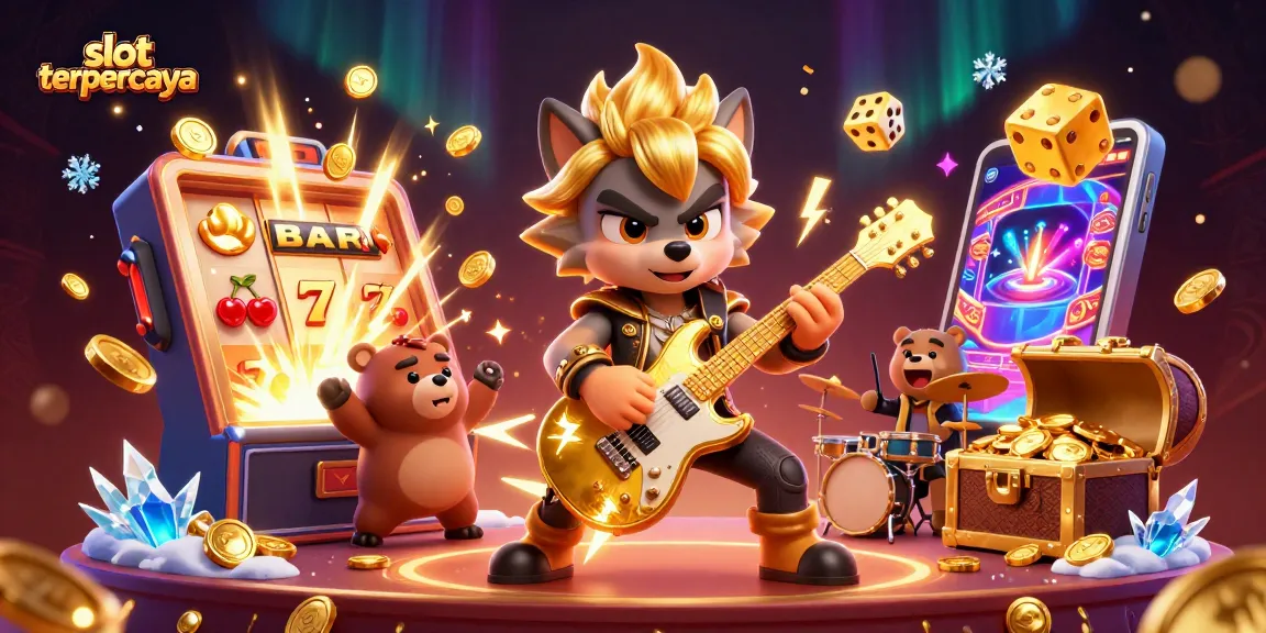Experience thrilling wins at slot terpercaya with our vibrant 3D casino scene full of action.
